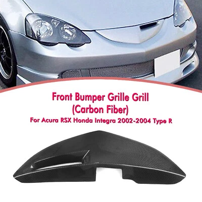 1PC Front Bumper Grille Cover For Acura RSX Honda Integra 2002-2004 Carbon Fiber - Imagem 1 de 4