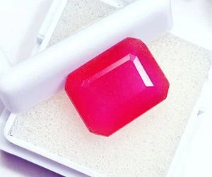 Natural Red Beryl (Bixbite) Emerald Shape Loose Gemstone 8.30 Ct Certified - Picture 1 of 7