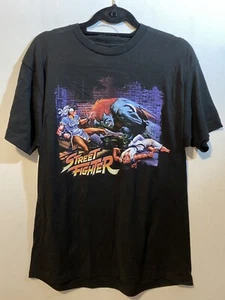 Rare NWOT Official Capcom Street Fighter II Video Game Black T-Shirt Size Large! - Picture 1 of 3