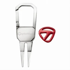 HERRAMIENTA DIVOT MOSQUETÓN TaylorMade con marer/rojo/marcador de golf, marcador de bola - Imagen 1 de 3