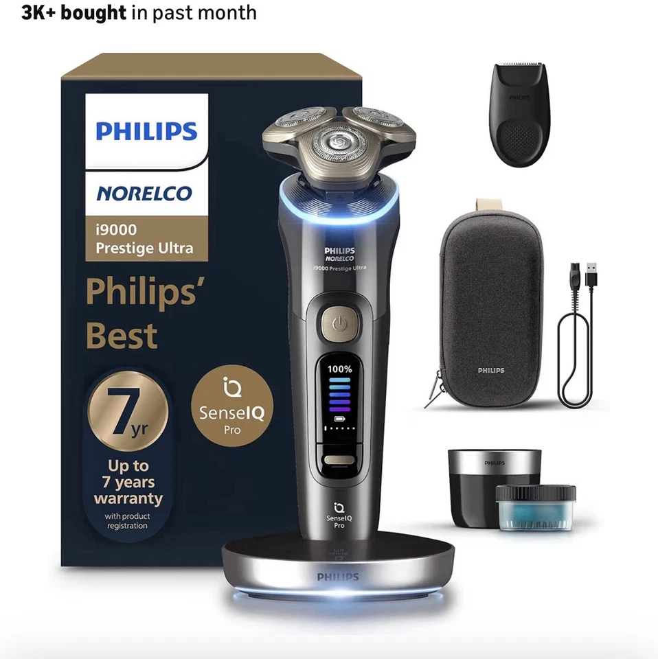 Philips Norelco i9000 Prestige Afeitadora Ultra Eléctrica - NUEVO Kit Completo Caja Abierta Foto 1 de 4