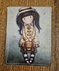 Cartera de cuero Gorjuss para tarjeta de identificación niña con cartera 3x4" NUEVA - Imagen 1 de 9