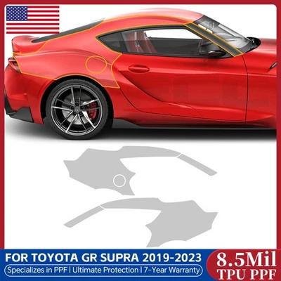 Rear Side PPF Precut Paint Protection Film Clear For Toyota GR Supra 2019-2023 - Image 1 of 4
