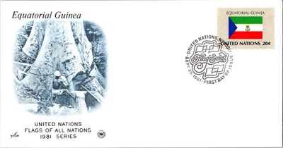 Vintage FDC United Nations NYC Postmark Scott #353 Flag Of Equatorial Guinea - Image 1 of 4