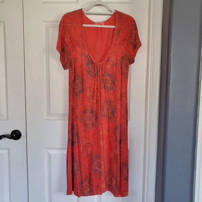 Fresh Produce Vestido Midi Cachemira Floral Pullover Mangas Cortas Playa Verano Largo Foto 1 de 4