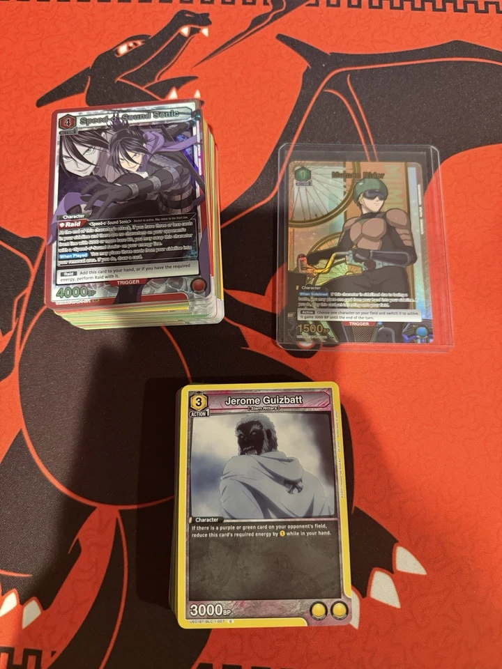 Union Arena EN Lot OPM SRs + Rares Mumen Rider Star Foil + Bleach Bulk Cards - Image 1 of 4