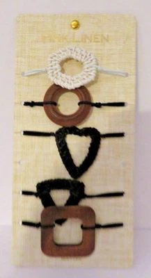 Розовые льняные завязки для волос новые с упаковкой - Изображение 1 из 4