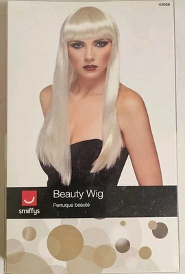 Peluca de belleza Smiffys blanqueadora/rubia platino/rubia larga recta estrella de cine 0489 Foto 1 de 2