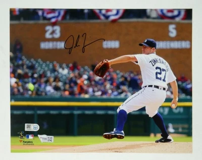 Foto firmada por Jordan Zimmermann de 8x10 fanáticos de los Tigres de Detroit holograma certificado de autenticidad Foto 1 de 2