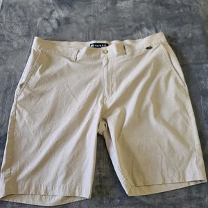 Travis Mathew Shorts Mens 36 Khaki Lightweight Performance Golf Casual Travel - Picture 1 of 13