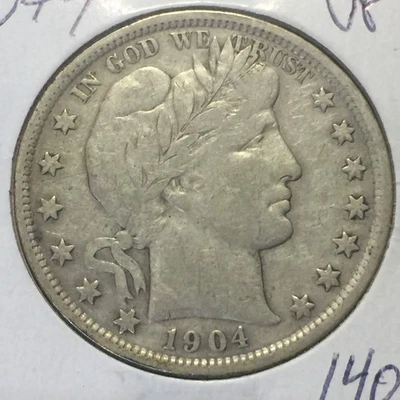 1904-P   VF   Barber Half Dollar   Full Liberty - Image 1 of 2
