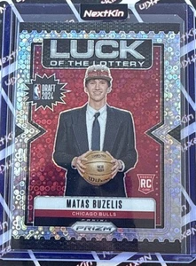 2024-25 Panini Prizm Matas Buzelis Rookie Luck of the Lottery Silver Disco 8 - Picture 1 of 2