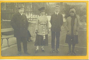 Real Photo Postcard RPPC - Ice Skating Skater Budapest  - Picture 1 of 2