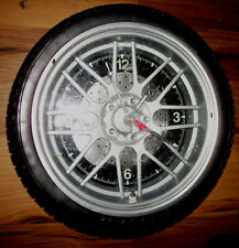Sterling & Noble Automobile Wheel Quartz Wall Clock 11"