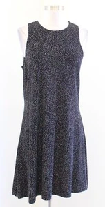 Vestido De Colección Años 90 Negro Iridiscente Brillante Slinky Tejido Cóctel Fiesta Talla L Mini - Imagen 1 de 7
