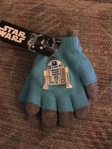 Guantes 2 Pr Nuevos Con Etiquetas Niñas Star Wars R2D2 - Imagen 1 de 2