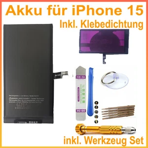 MH 3379 mAh Batterie für iPhone 15 Battery ersetzt A3018 + Akku Profi Werkzeug - Picture 1 of 2