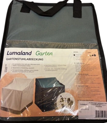 LUMALAND Gartenstuhl Abdeckung Wetterfest Abdeckplane für Gartenmöbel Stühle Stapelstühle