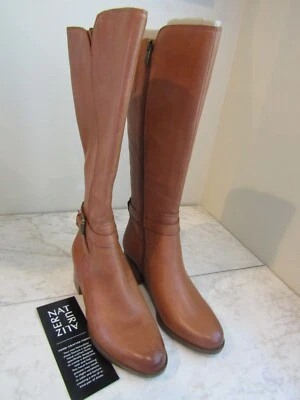 NIB Naturalizer Demetria High Riding Light Maple Block Heel Boots Women Size 8 M - Image 1 of 4