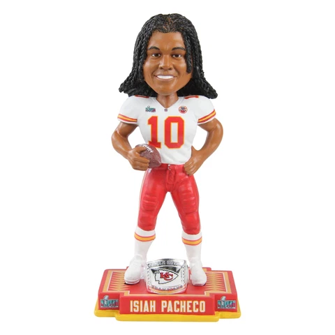 Isiah Pacheco Kansas City Chiefs Super Bowl LVII Champions Bobblehead NFL Cover