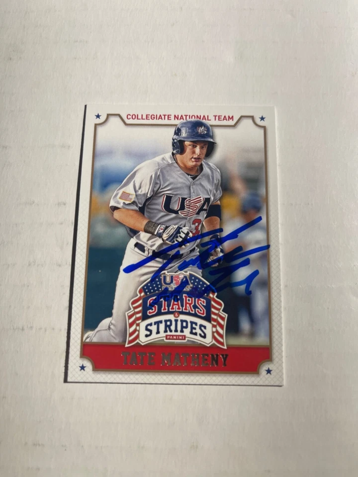 Boston Red Sox TATE MATHENY Signed Card - Image 1 of 1