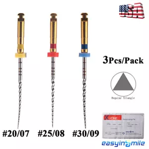 3X Archivo de endodoncia dental conducto radicular X-one primario 25MM archivos endo alternativos - Imagen 1 de 22