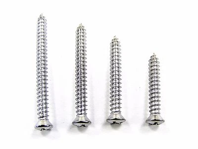 DATSUN Interior Screws- #8 x 1" to 1-3/4" Long- #6 Oval Head- 100pcs (25ea) #340 - Image 1 of 3