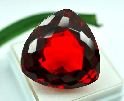 Mozambique Blood Red Ruby 82.3 CT Trillion Cut Loose Gemstone for Ring & Pendant - Image 1 of 4