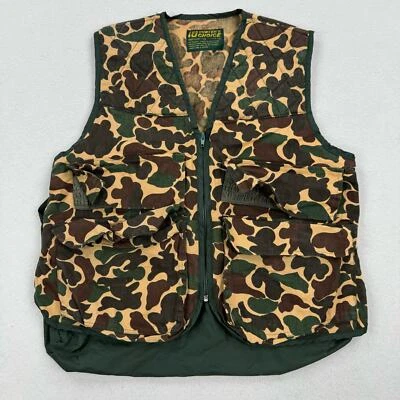 Vintage Hunters Choice Jacket Size Medium Duck Camo Zip Up Vest Hunting Outdoors - Image 1 of 4