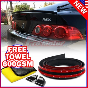 JDM Universal Spoiler Trunk Roof Sporty Wing Lip Chin Roll Side Molding Skirt 3M - Picture 1 of 8