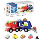 Electric Spray Dinosaur Double Decker Transport Car Set Toddler Toy Gift G5a7