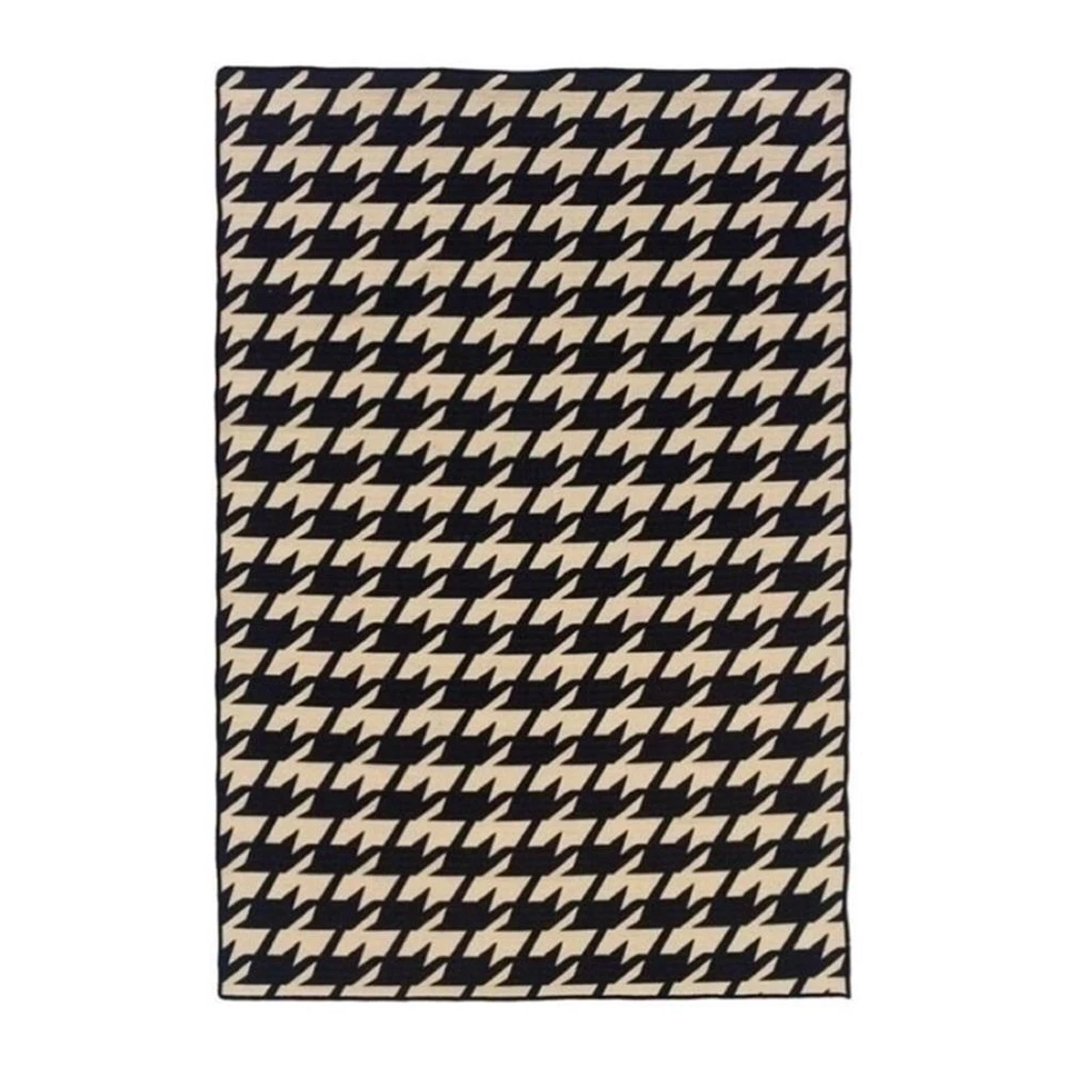 Alfombra de lana pata de gallo tejida a mano Hawthorne Collection 5' x 8' en gris Foto 1 de 1