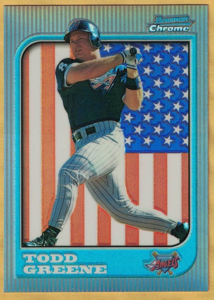 Todd Greene -   1997 Bowman Chrome   (#191)  Refractor  International  Flag  USA - Image 1 of 2