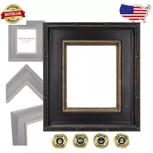 Museum Plein Aire 16x20 verzierter Bilderrahmen in Antik Schwarz & Gold Finish - Bild 1 von 9