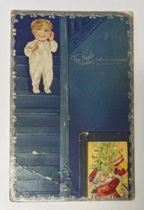 Vintage E. Nash Postcard Night Before Christmas series 15 Santa Child Toys 1911 - Picture 1 of 6