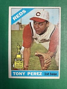 1966 Topps Tony Perez #72 Cincinnati Reds HOF EXMT Rookie Cup Free Shipping