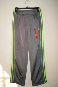 ADIDAS BOYS JUNIOR TRACK SPORTS SWEAT PANTS SIZE XL 18 - GRAY GREEN - NEW - Picture 1 of 3