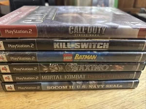 6 PS2 Games COD, Kill Switch, Lego Batman, Maximo, MK, Socom II - Picture 1 of 2