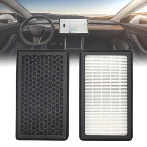 Car HEPA Cabin Air Filter Activated Carbon Cleaner For Tesla Model 3 Y 2017-2022 - Picture 1 of 8