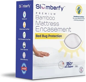 Queen Size Waterproof Bamboo Mattress Encasement by Slumberfy - Picture 1 of 7