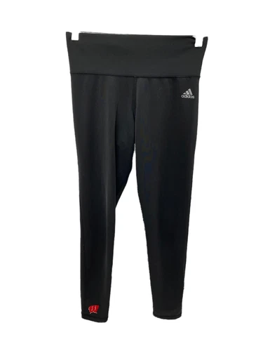 Adidas Women’s Small Black NCAA Wisconsin Badgers Lightweight Athletic Leggings Cover