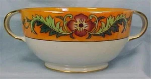 Flowers Porcelain Bowl Hand Painted Peach Luster Made Japan A Vintage Beauty - Picture 1 of 6