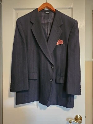 Chaqueta de traje para hombre solamente - personalizada - negra con rayas grises Foto 1 de 4