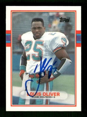 1989 Topps Traded 15T Louis Oliver RC signed auto autograph  BXCP47 - Image 1 of 2