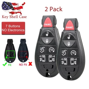 2 For 2011 2012 2013 2014 2015 2016 Chrysler Town &Country Key Fob Shell Case 7B - Picture 1 of 7