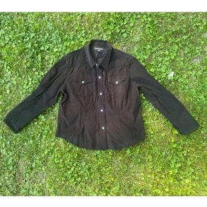 Polo Jeans Company Ralph Lauren Corduroy Western Shirt Jacket Womens XL - Picture 1 of 5