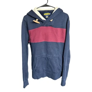 Vintage RUGBY RALPH LAUREN POLO FODERATA TERMICA FELPA CON CAPPUCCIO BLU NAVY TAGLIA L Preppy Fisherman - Foto 1 di 9