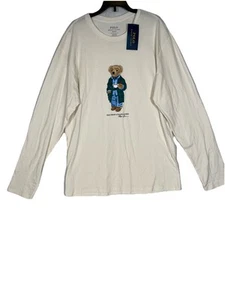 Polo Ralph Lauren Men's Shirt Medium Polo Bear Pajama Long Sleeve New - Picture 1 of 4