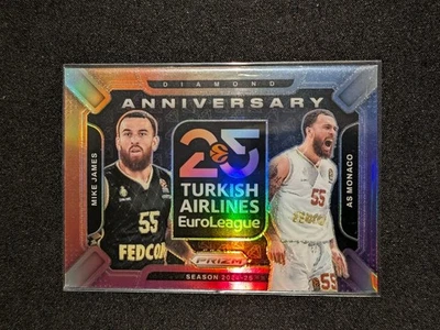 2024-25 PRIZM EUROLEAGUE Mike James 25TH ANNIVERSARY DIAMOND CASE HIT - Image 1 of 2