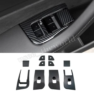 Window Lift Panel Switch Cover Trim For Tesla Model 3 2024 Model Y 2025 2026 ABS - Picture 1 of 16